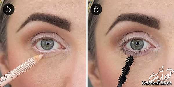 آموزش تصویری آرایش چشم ریز و درشت آموزش تصویری آرایش چشم